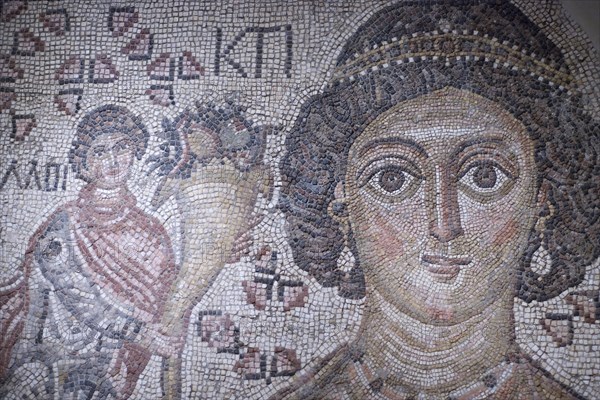 Fragment of a Floor Mosaic with a Personification of Ktisis