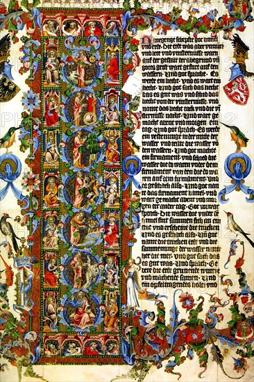 Genesis Initial Letter; Wenceslas Bible