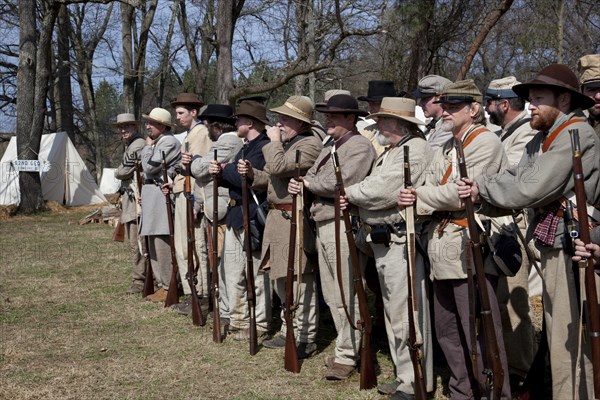 Reenactment of Civil War siege of April 1862, Bridgeport, Alabama