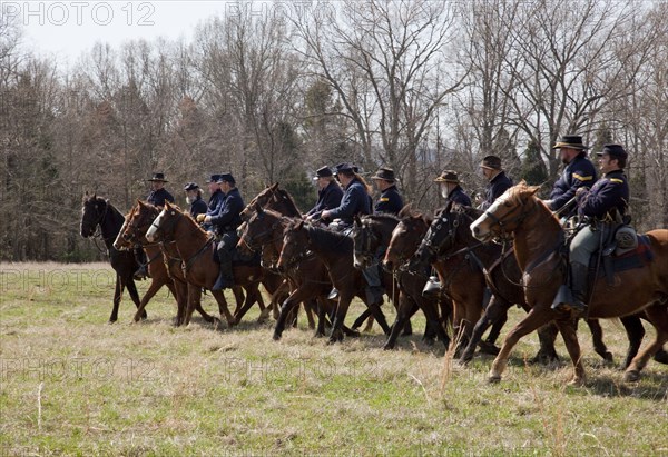 Reenactment of Civil War siege of April 1862, Bridgeport, Alabama