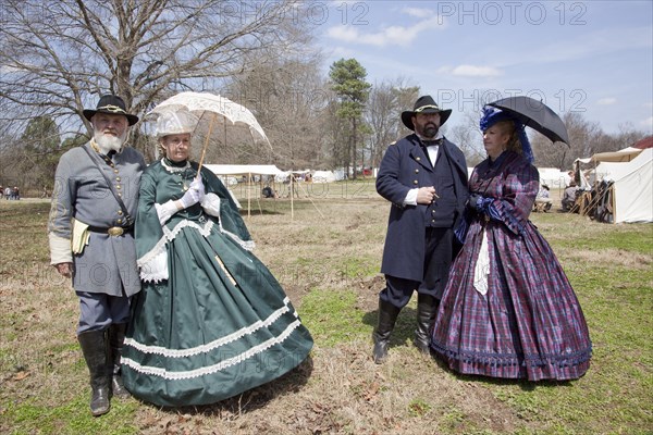 Reenactment of Civil War siege