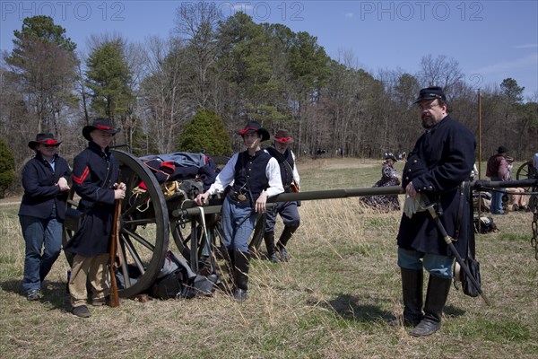 Reenactment of Civil War siege