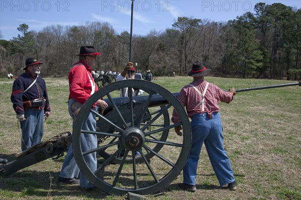 Reenactment of Civil War siege