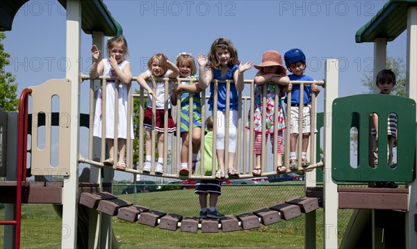 Children on playground at Rise School, Tuscaloosa, Alabama