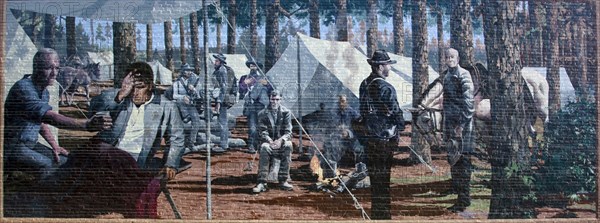 Civil War Encampment Mural