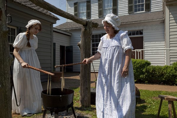 Constitution Village, Huntsville, Alabama; fabric dying