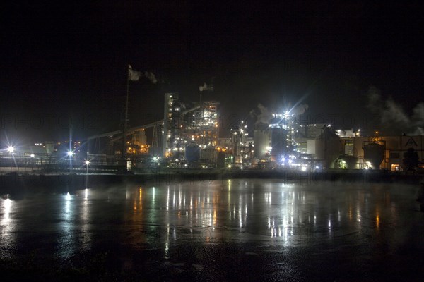 Lights at Night at the Pulp Factory