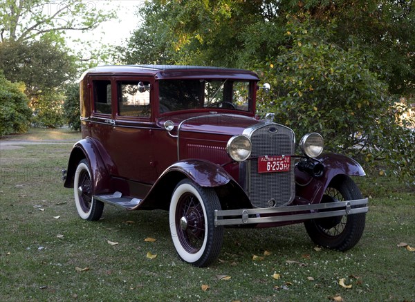 Antique Purple Automobile