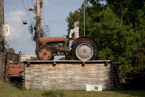 Tractor on Wall at the Hillbilly Mall