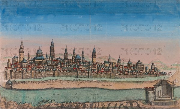 Antique Map of Jerusalem(Minor Repair)