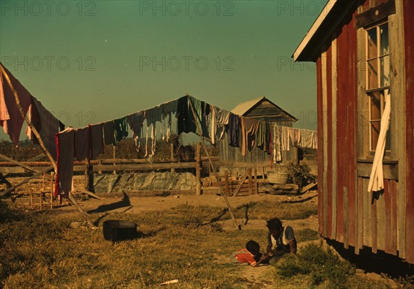 Backyard of Negro tenant's home, Marcella Plantation, Mileston, Miss. Delta