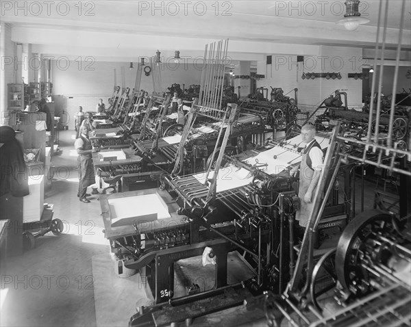 African American pressman at the Government Printing Office