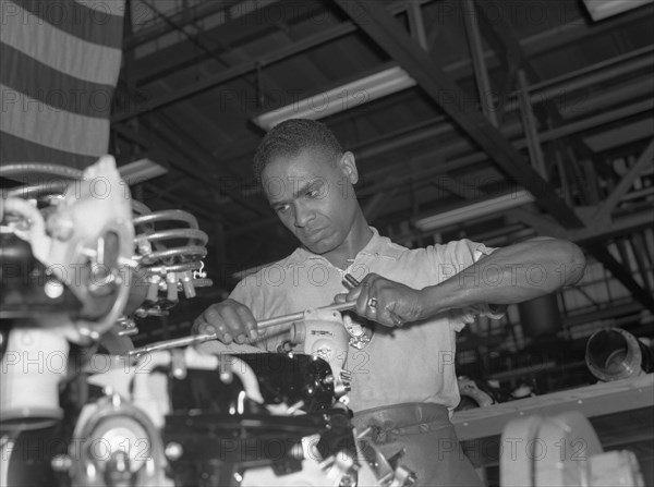 African American in Aircraft Production Factory