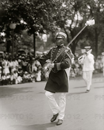 African American Drum Major in Parade