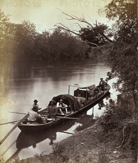 George Napper's boat & crew at dinner at Gwins landing