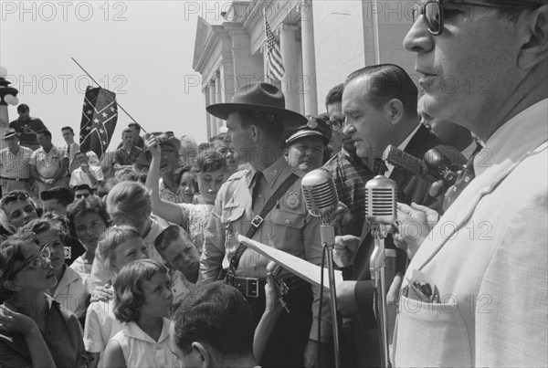 Little Rock, 1959. Rally at state capitol