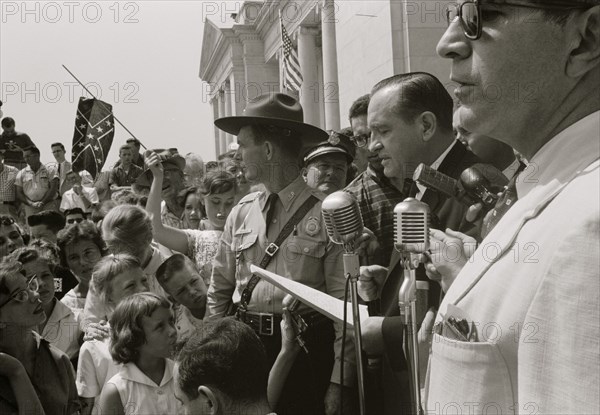 Little Rock, 1959. Rally at state capitol