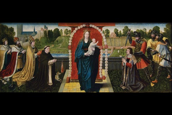 Fifteen Mysteries and the Virgin of the Rosary