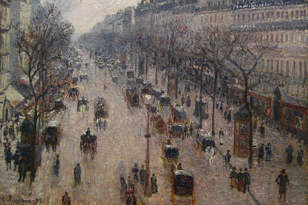 The Boulevard Montmartre on a Winter Morning