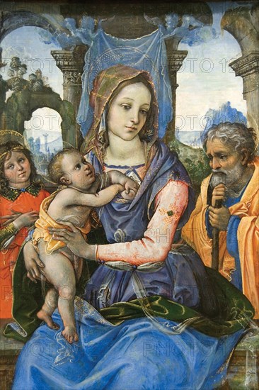 Madonna and Child with Saint Joseph and an Angel