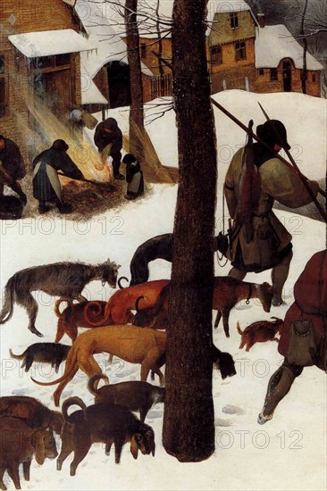 Hunters in the Snow - Detail -