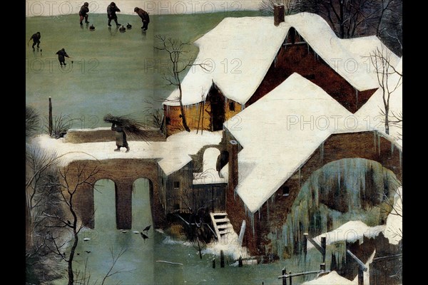 Hunters in the Snow - Detail -