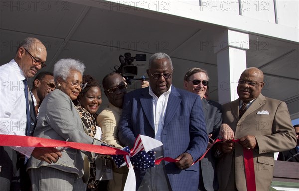 Dedication ceremony at the Hank Aaron Boyhood Home Museum