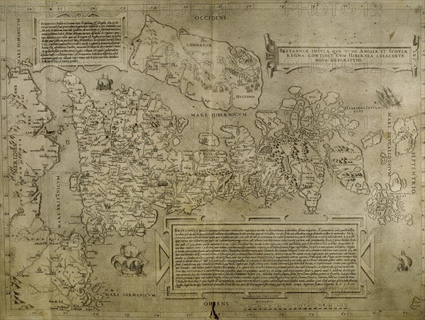 Map of the cities of North Africa. 16th century.