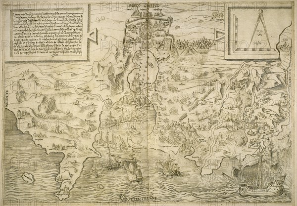 Map of the British Isles. 16th century. 1543