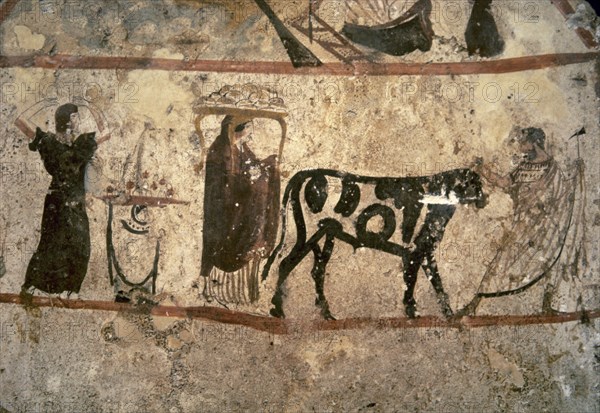 Painted slab. Tomb 47.