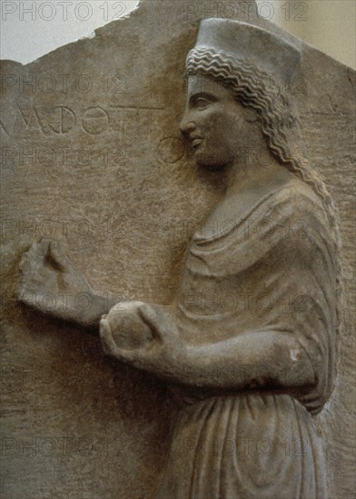 Grave stele of the dead woman Amphotto.