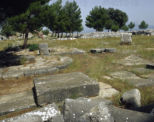 Priene, Agora, Ruins.