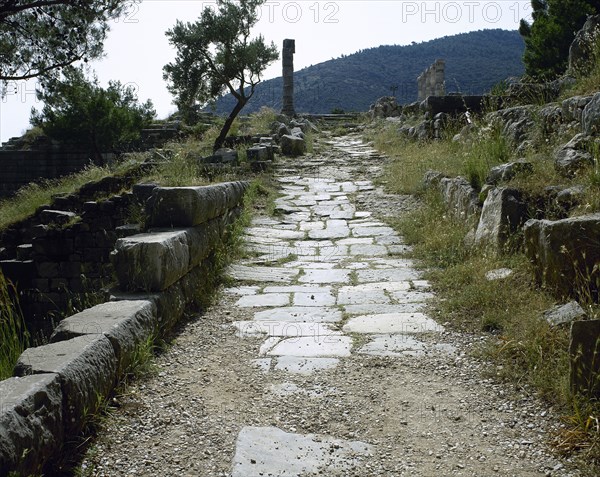 Turkey, Priene. Theater route.