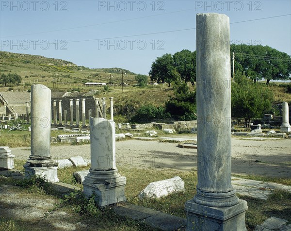 Ruins of one of the porticos of the city.