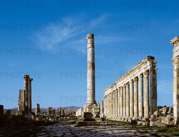 Votive column in the Cardo Maximus.