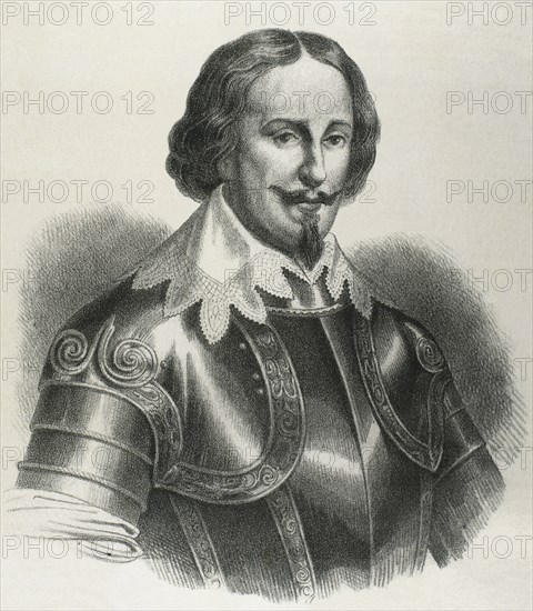 Maurice of Nassau (1567-1625). Prince of Orange. Portrait. Engraving.