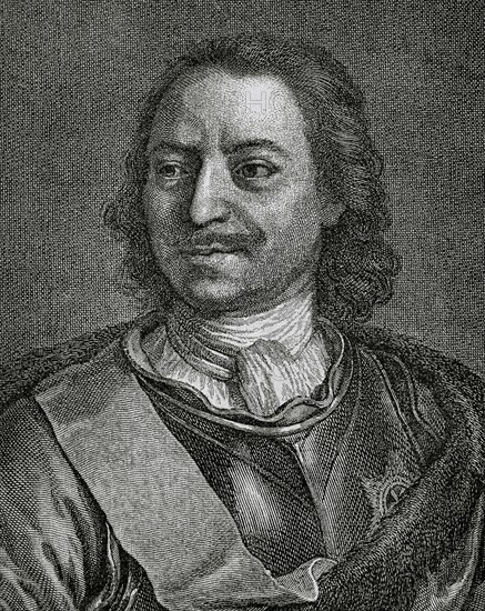 Peter the Great (1672-1725). Tsar of All Russia (1682-1721) and Emperor of All Russia (1721-1725). Portrait.