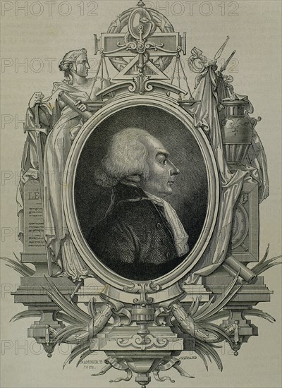 Jerome Petion de Villeneuve (1756-1794). French writr and politician. Portrait. Engraving.