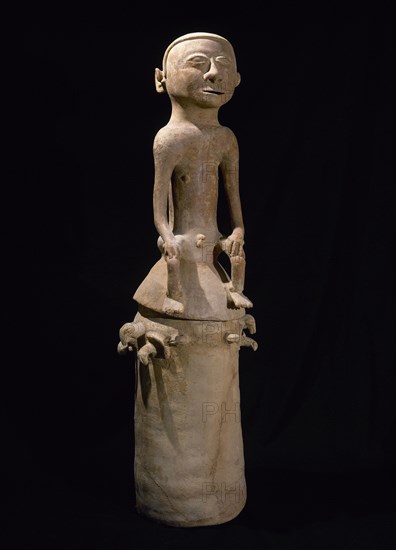 Clay anthropomorphic figure.