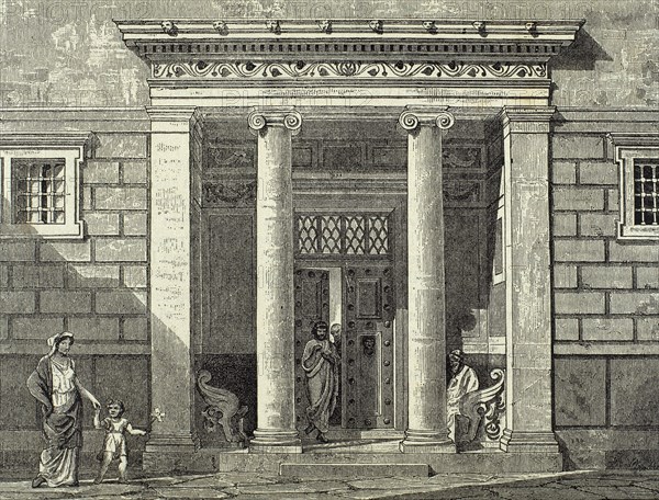 Classical Greek house. Entrance.