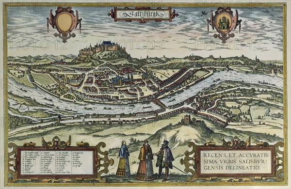 Panorama of Salzburg.