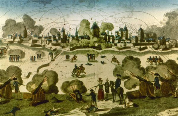 Siege of Lille by the Austrian troops.