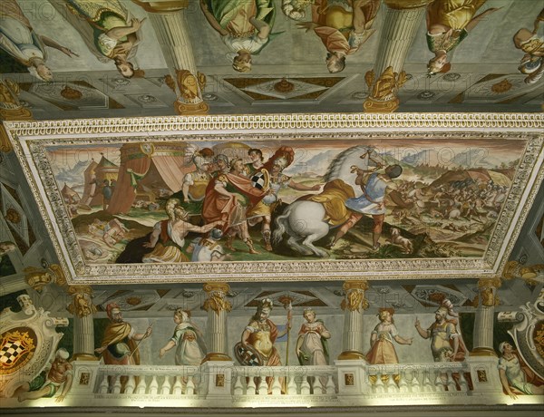 Palace of the Marquis of Santa Cruz. Frescoes of the Lineages Room depicting the ancestors of the Marquis of Santa Cruz.