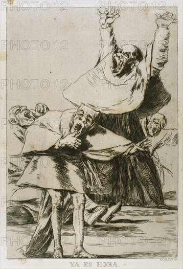 Francisco Goya (1746-1828). Caprices. Plaque 80. It is time. Prado Museum. Madrid.