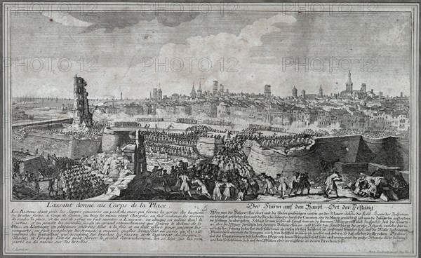 Entry of the troops of Philip V in Barcelona.