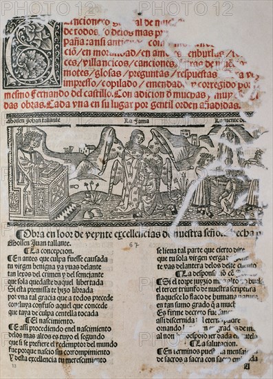 Hernando del Castillo (16th C). Spanish poet and bookseller. Cancionero General de Muchos y Diversos Autores. Poetic compilation.