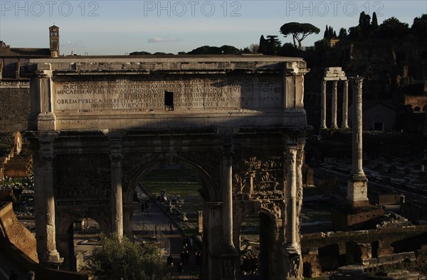 Triumphal arch of Septimius Severus.