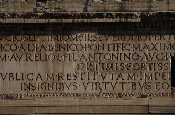 Triumphal arch of Septimius Severus.