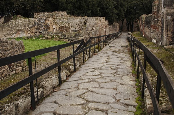 Pompeii. Cobbled street.