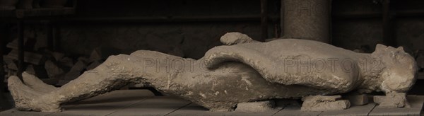 Pompeii. Plaster cast of human remains.